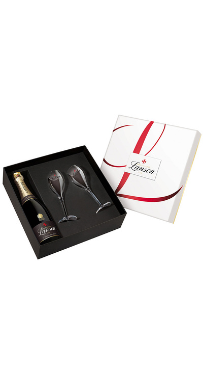 Zestaw Le Black Label Brut + 2 kieliszki 16cl